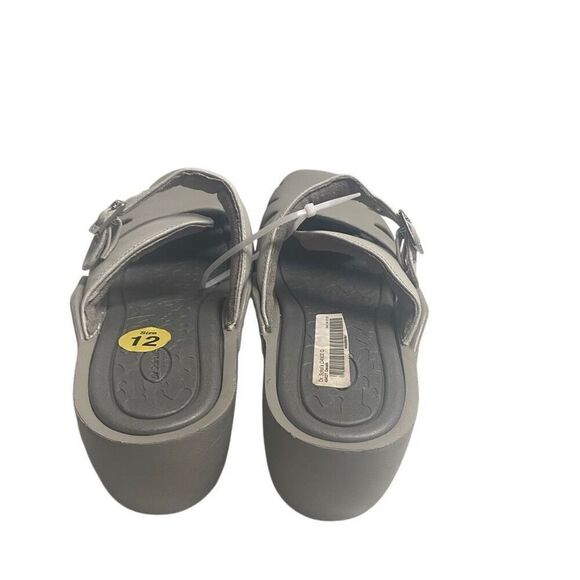 DR SCHOLL’S Women’s Gray Casual Mules Clogs Size 12 Slip On NEW NO BOX - Picture 2 of 12